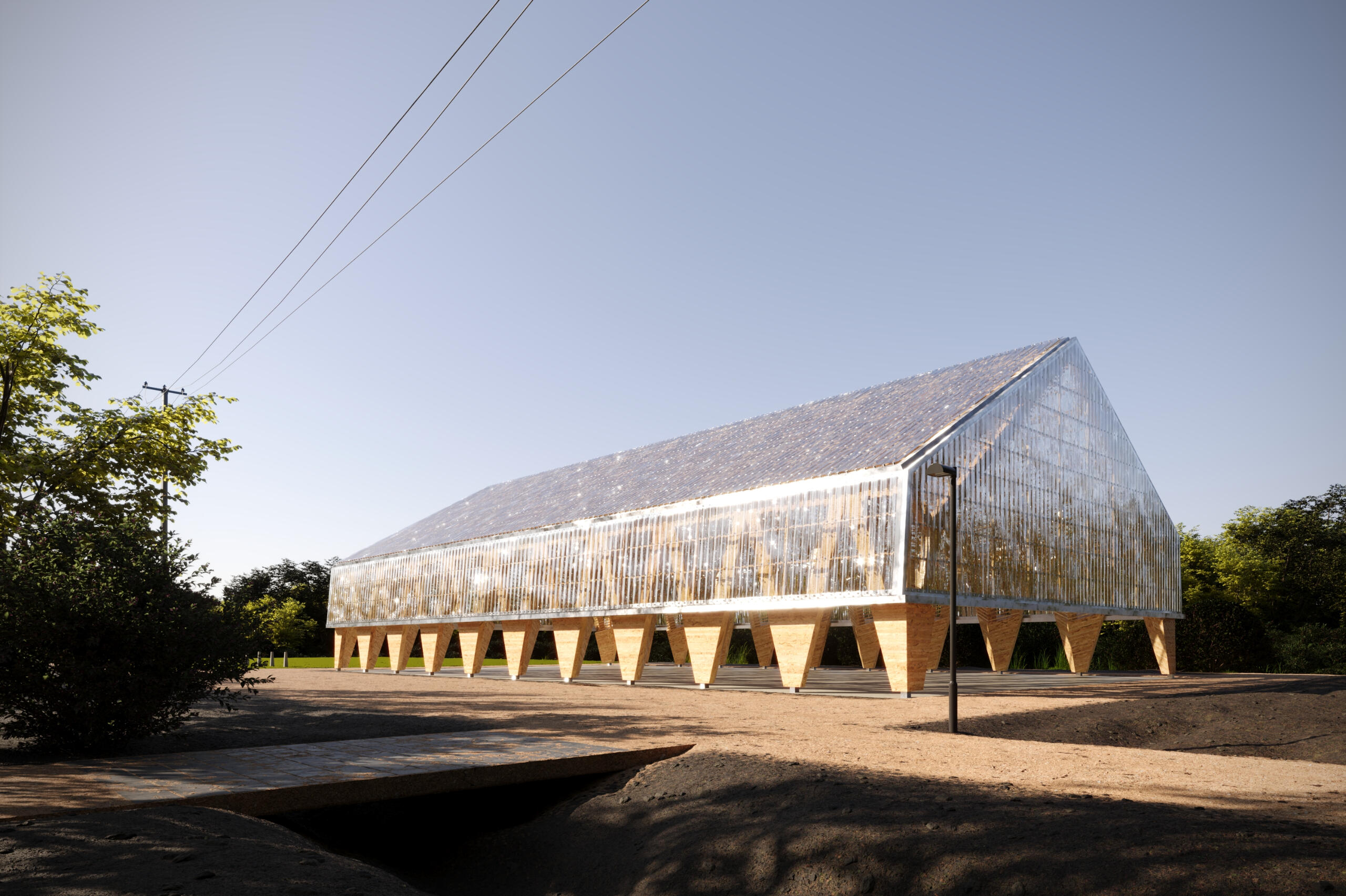 Wooden Hall in Ancy-Dornot
