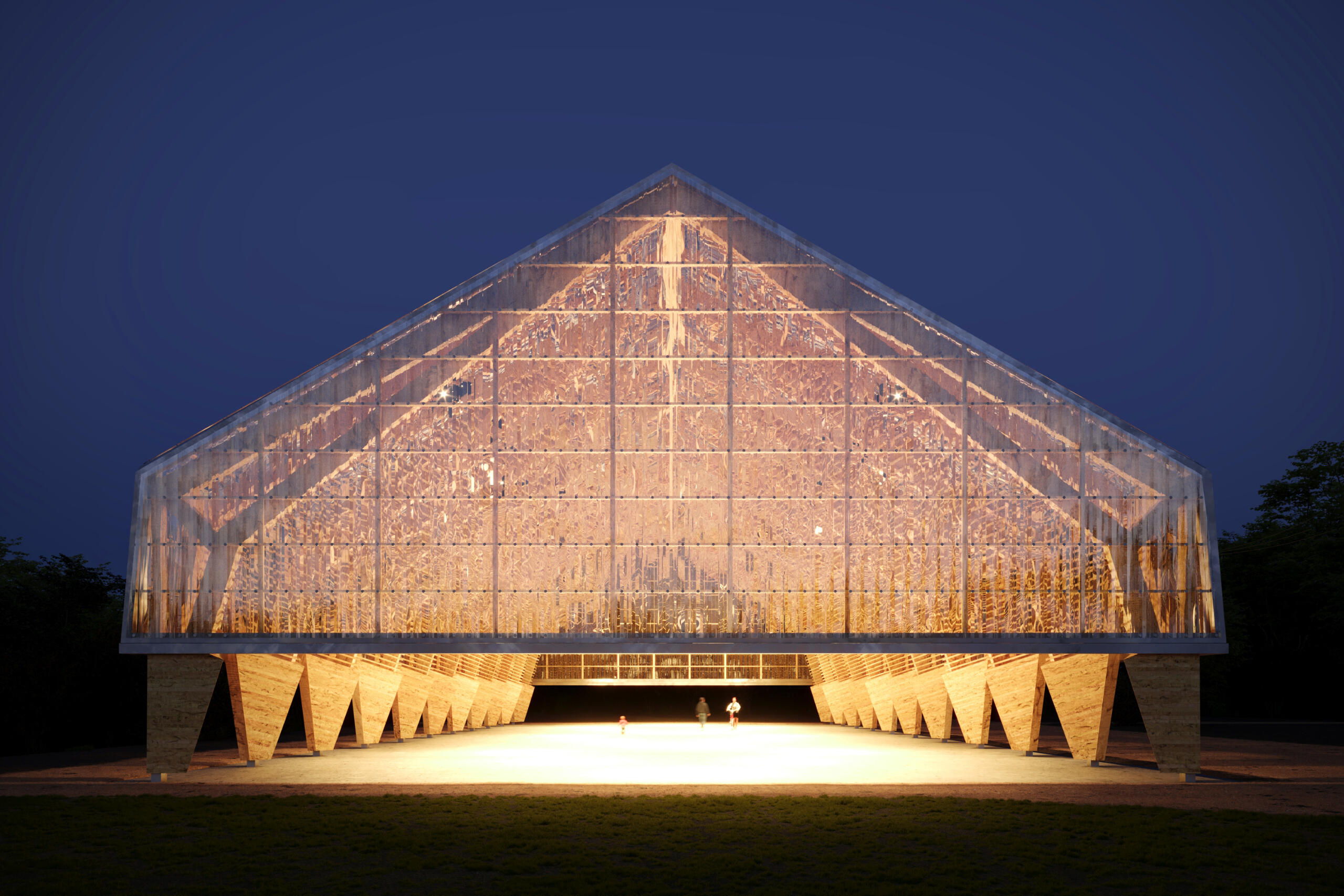 Wooden Hall in Ancy-Dornot